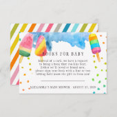 ブックリクエスト | ポプシクル赤ちゃんシャワーエンクロージャカード エンクロージャーカード (正面/裏面)