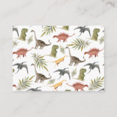 ブックリクエスト |恐竜の赤ちゃんシャワー エンクロージャーカード (裏面)