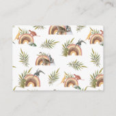 ブックリクエスト |恐竜の赤ちゃんシャワー エンクロージャーカード (裏面)