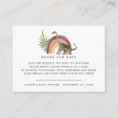 ブックリクエスト |恐竜の赤ちゃんシャワー エンクロージャーカード (正面)