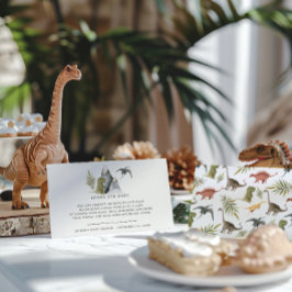 ブックリクエスト |恐竜の赤ちゃんシャワー エンクロージャーカード