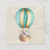 ブックリクエスト |熱気球ベビーシャワーインサート エンクロージャーカード (裏面)
