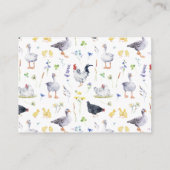 ブックリクエスト |農家素朴の赤ちゃんシャワー エンクロージャーカード (裏面)