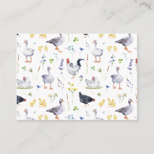 ブックリクエスト |農家素朴の赤ちゃんシャワー エンクロージャーカード (裏面)