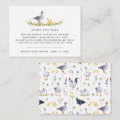 ブックリクエスト |農家素朴の赤ちゃんシャワー エンクロージャーカード (正面/裏面)