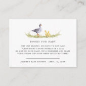 ブックリクエスト |農家素朴の赤ちゃんシャワー エンクロージャーカード (正面)