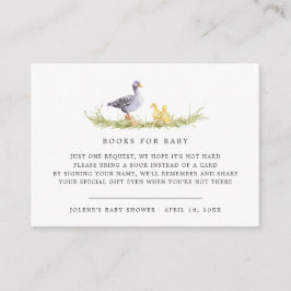ブックリクエスト |農家素朴の赤ちゃんシャワー エンクロージャーカード