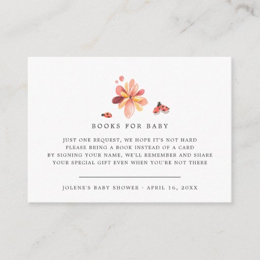 ブックリクエスト | Ladybugフローラシャワー エンクロージャーカード (正面)