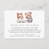 ブックリクエスト | Teddy Bear Twinsベビーシャワー エンクロージャーカード (正面)