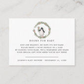 ブックリクエスト | Winter Friendsベビーシャワー エンクロージャーカード (正面)