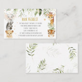 ブックリクエストSafariベビーシャワーカード プレイスカード (正面/裏面)