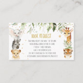 ブックリクエストSafariベビーシャワーカード プレイスカード (正面)