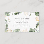 ブックリクエストTropical Palm Safari Baby Shower エンクロージャーカード (正面)
