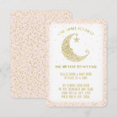 ブックリクエストTwinkle Little Star Baby Shower Card 招待状 (正面/裏面)