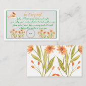 ブックリクエストwild flowerベビーshawerenclosureカード エンクロージャーカード (正面/裏面)