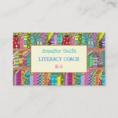 ブックリテラシーカラフルコーチビジネスカード 名刺 (正面)