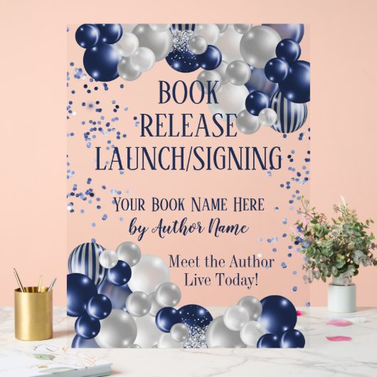 ブックリリースの起動の署名パーティー アクリルサイン (ウェディング)