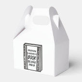 ブックリリースパーティー図解入りの、写真付きのギフト フェイバーボックス (裏面サイド)
