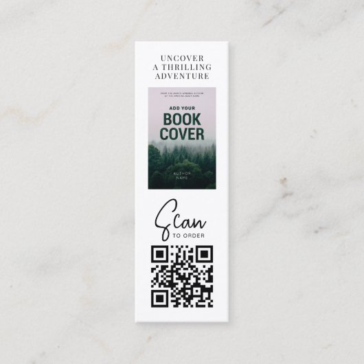 ブックリリースプロモーション作家フォトミニブックマークカード スキニー名刺 (正面)