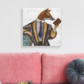 ブックリーダーキツネ キャンバスプリント (インサイチュ (リビング))