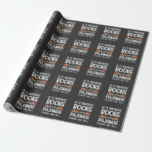 ブックリーダーパジャマ·ブックウォおもしろいーム読ズ ラッピングペーパー