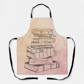 ブックリーダーヴィンテージ水彩図書室先生 エプロン (正面)