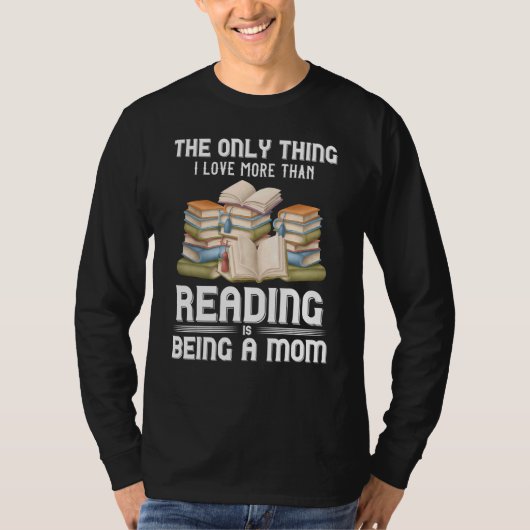 ブックリーダーBookworm Librarian小説家ママ母 Tシャツ (正面)