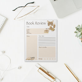 ブックレビュー読のキツネ ノートパッド