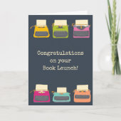 ブックローンチおめでとうございますカスタムタイプライター カード (正面)