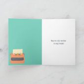 ブックローンチおめでとうございますカスタムタイプライター カード (内部)