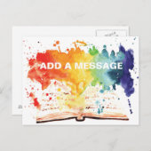 ブックローンチのお知らせカスタマイズ可能はがき 案内ポストカード (正面/裏面)