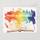 ブックローンチのお知らせカスタマイズ可能はがき 案内ポストカード (正面)