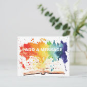 ブックローンチのお知らせカスタマイズ可能はがき 案内ポストカード (スタンド正面)