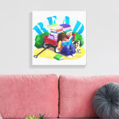 ブックワゴン キャンバスプリント (インサイチュ (リビング))