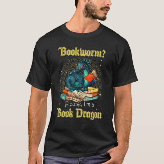 ブックワームお願い私はブックドラゴン Tシャツ (正面)