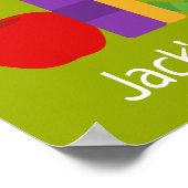 ブックワームとキッズルーム名のポスター ポスター (角)