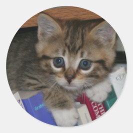 ブックワームのシール ラウンドシール