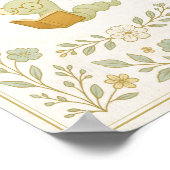 ブックワームのストーリーブックベビーシャワーの数を推測 ポスター (角)