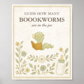 ブックワームのストーリーブックベビーシャワーの数を推測 ポスター (正面)