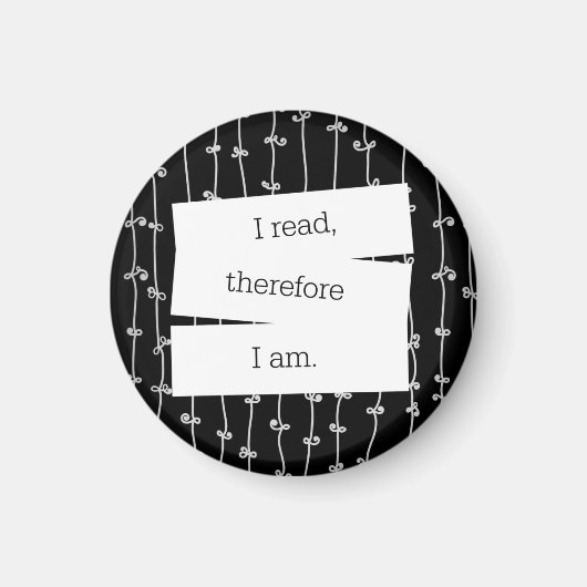 ブックワームのモットー冷蔵庫用マグネット マグネット (正面)