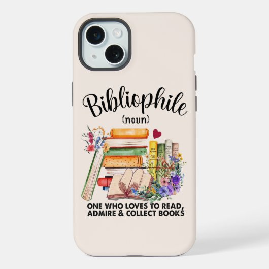 ブックワームの喜び iPhoneケース (裏面)