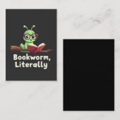 ブックワームの文字おもしろい通の著作愛好家 ノートカード (正面/裏面)