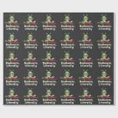 ブックワームの文字おもしろい通の著作愛好家 ラッピングペーパー (フラット)