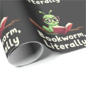 ブックワームの文字おもしろい通の著作愛好家 ラッピングペーパー (ロールコーナー)