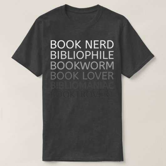 ブックワームの本の愛好家の書誌愛好家 Tシャツ (デザイン正面)