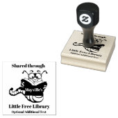 ブックワームデザイン木印 ラバースタンプ (押印)