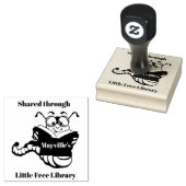 ブックワームデザイン木印 ラバースタンプ (押印)