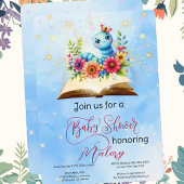 ブックワームベビー魔法の水の色ベビーシャワー 招待状