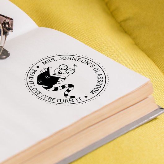 ブックワーム図書館教師教室 ラバースタンプ