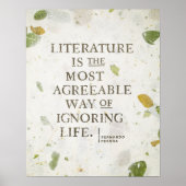 ブックワーム引用文バイフェルナンドペソア ポスター (正面)